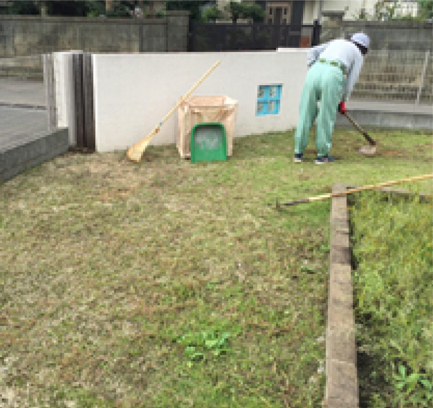 砂利敷を敷くbefore